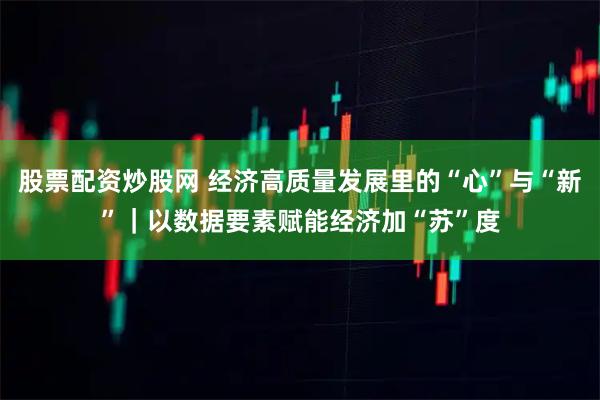 股票配资炒股网 经济高质量发展里的“心”与“新”｜以数据要素赋能经济加“苏”度